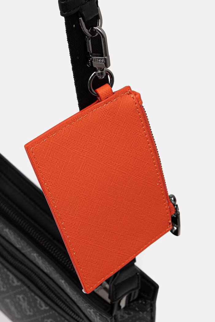 GUESS чанта през рамо мъжка от имитация на кожа MILANO черна HMMILO P6157