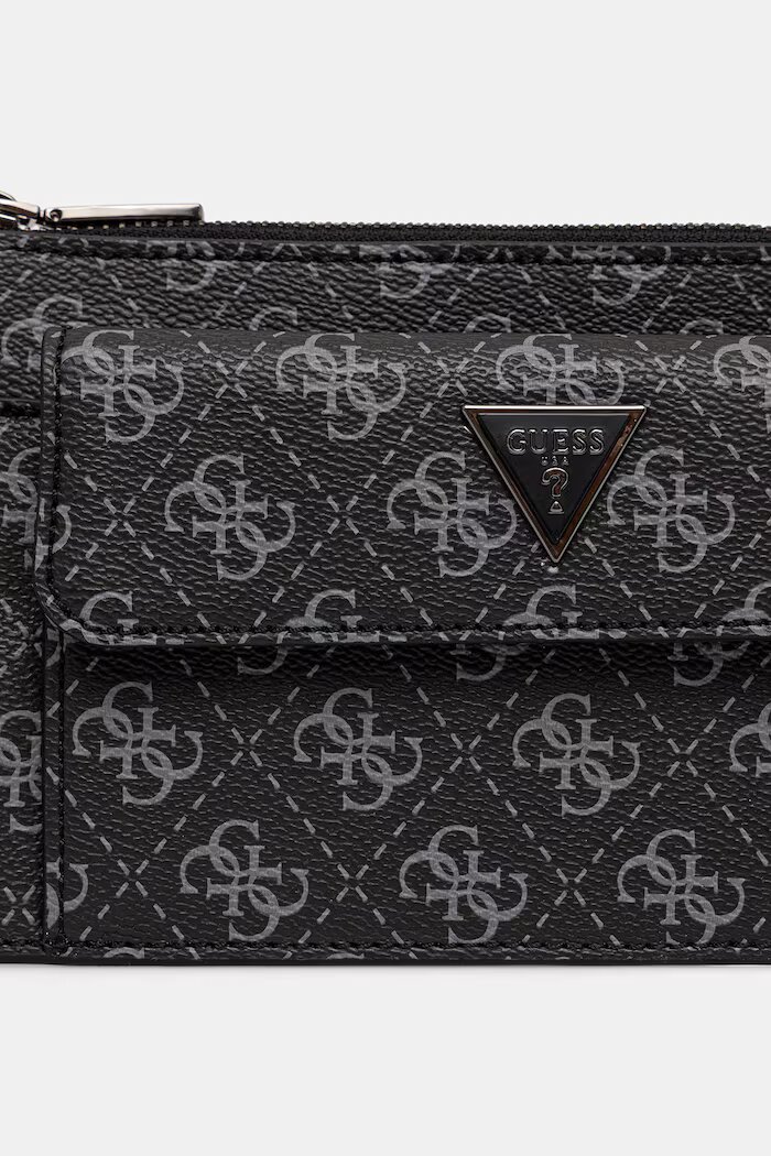 GUESS чанта през рамо мъжка от имитация на кожа MILANO черна HMMILO P6391