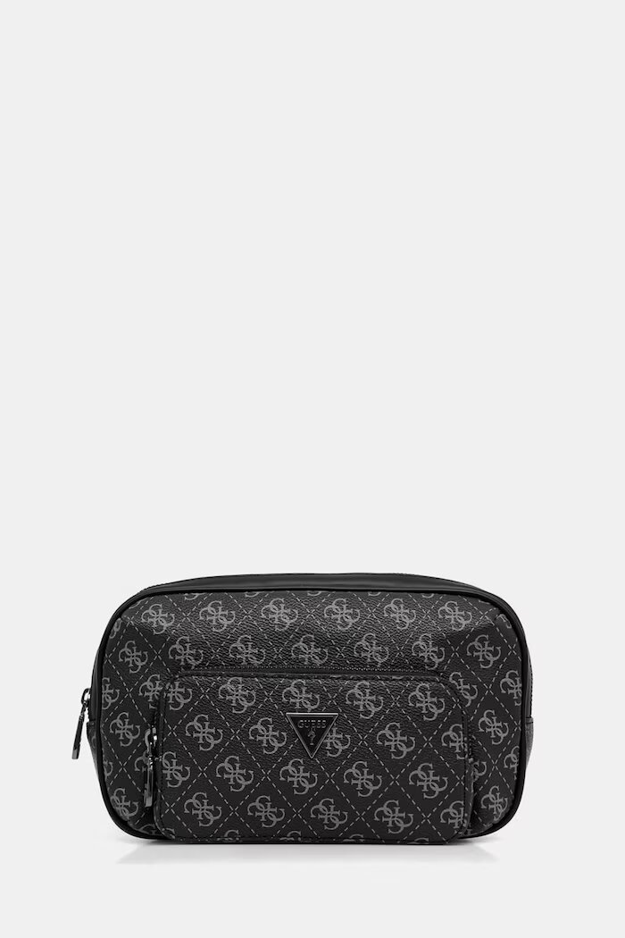 GUESS чанта през рамо мъжка от имитация на кожа MILANO черна HMMILO P6398