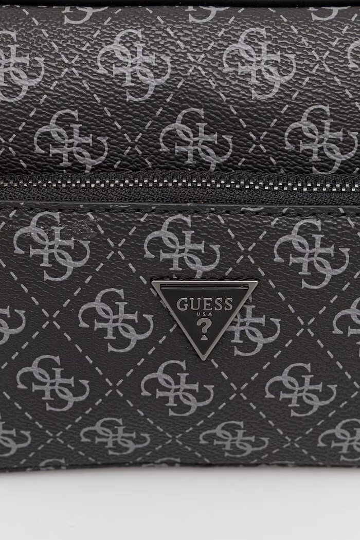 GUESS чанта през рамо мъжка от имитация на кожа MILANO черна HMMILO P6398