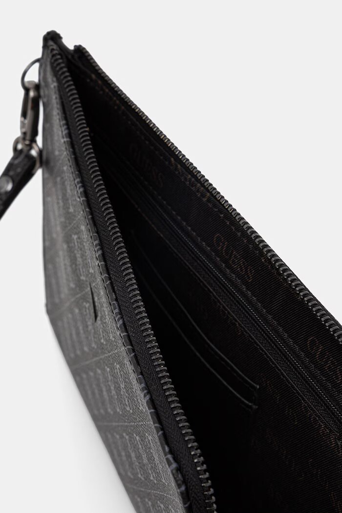 GUESS чанта през рамо мъжка от имитация на кожа MILANO черна PMBALO P5235