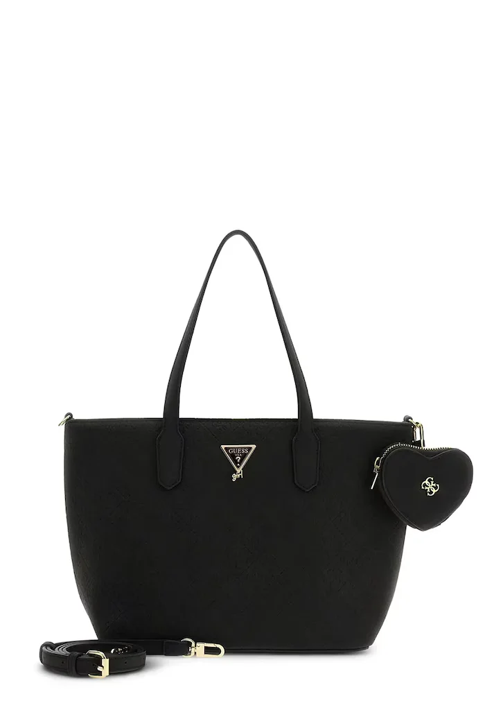 GUESS чанта tote за деца от имитация на кожа черна J6BZ56 W5114