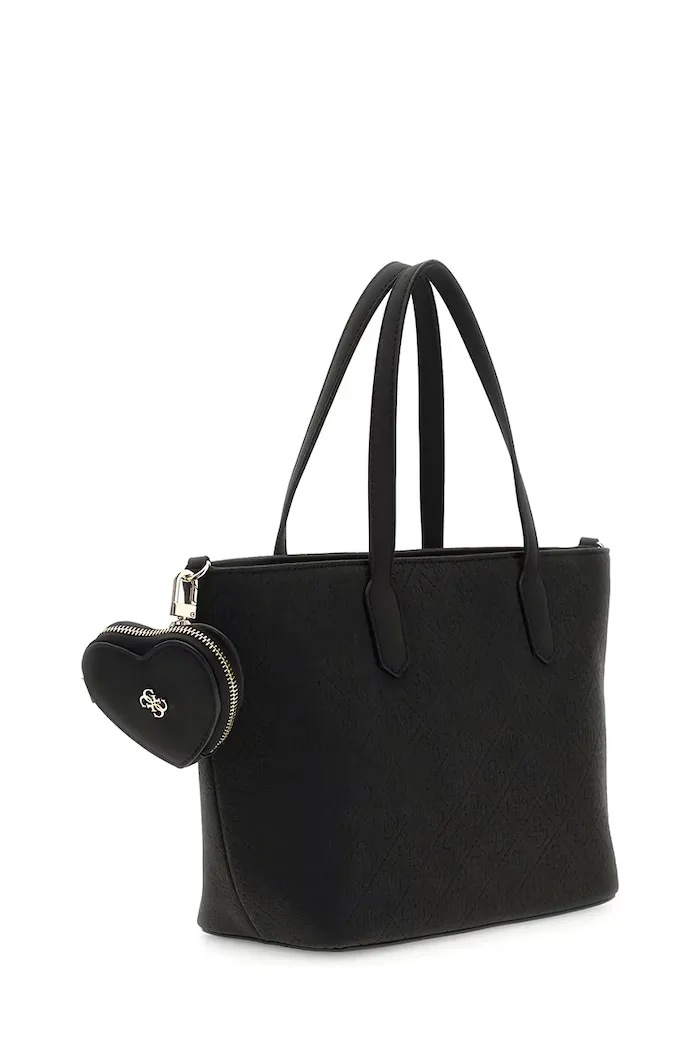GUESS чанта tote за деца от имитация на кожа черна J6BZ56 W5114
