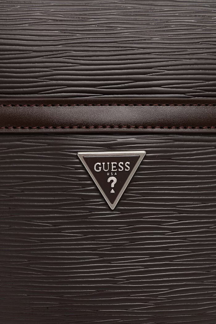 GUESS чанта за рамо мъжка от имитация на кожа MILANO кафява HMMIPW P6223