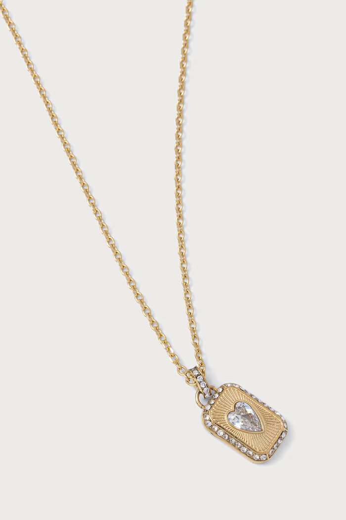 GUESS дамско колие от неръждаема стомана CRYSTAL LOVE JUBN06.353JW