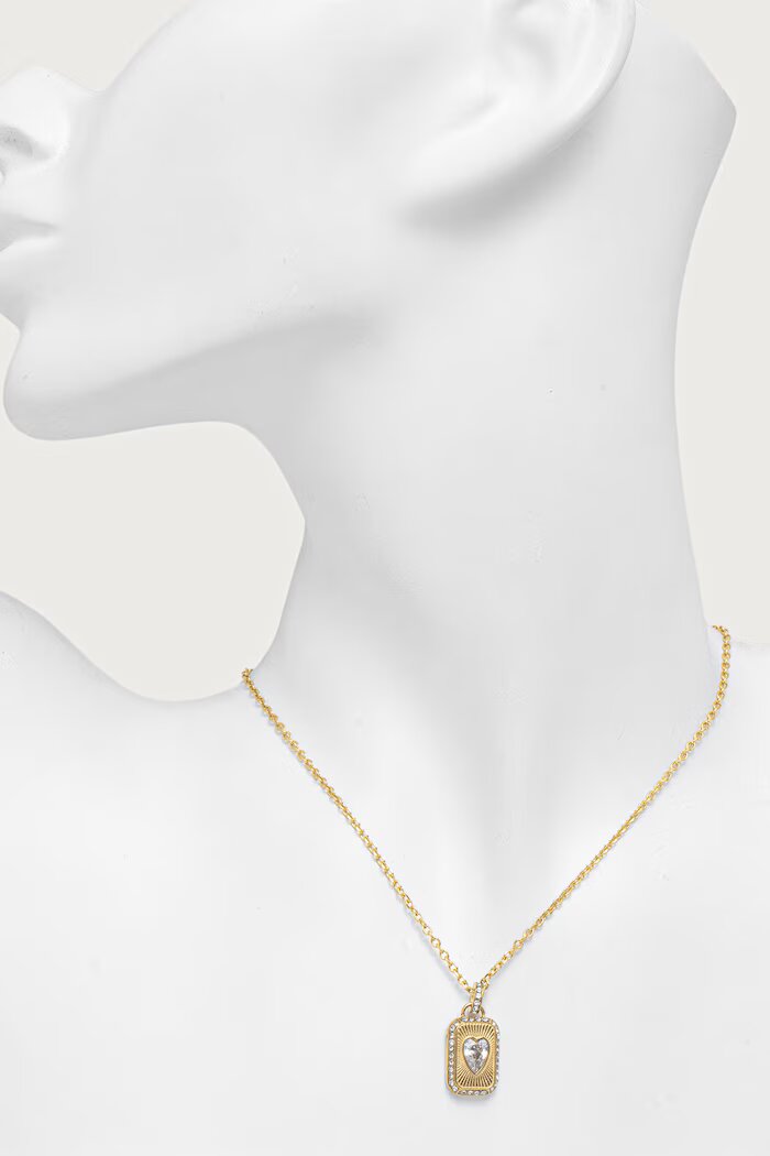 GUESS дамско колие от неръждаема стомана CRYSTAL LOVE JUBN06.353JW