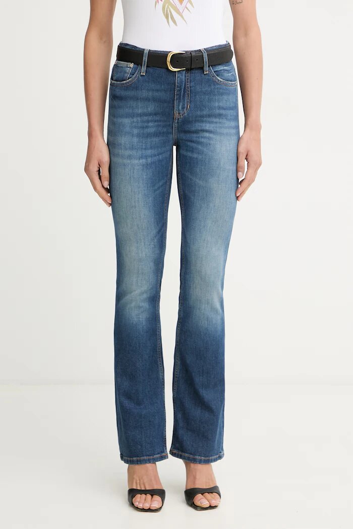 GUESS дънки flare дамски SEXY FLARE сини W6YA0L D1332