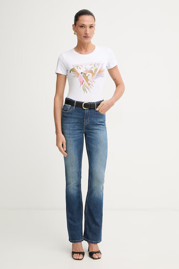 GUESS дънки flare дамски SEXY FLARE сини W6YA0L D1332