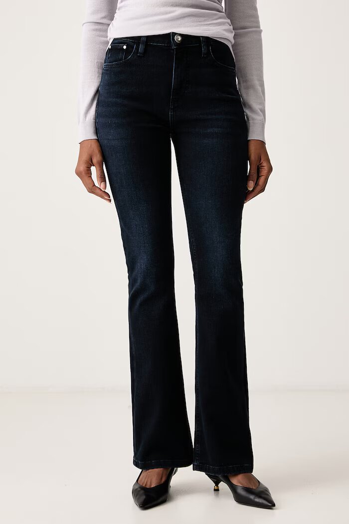 GUESS дънки flare дамски SEXY FLARE тъмносини W6BA0L D2574