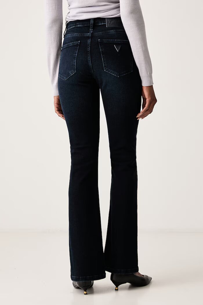GUESS дънки flare дамски SEXY FLARE тъмносини W6BA0L D2574