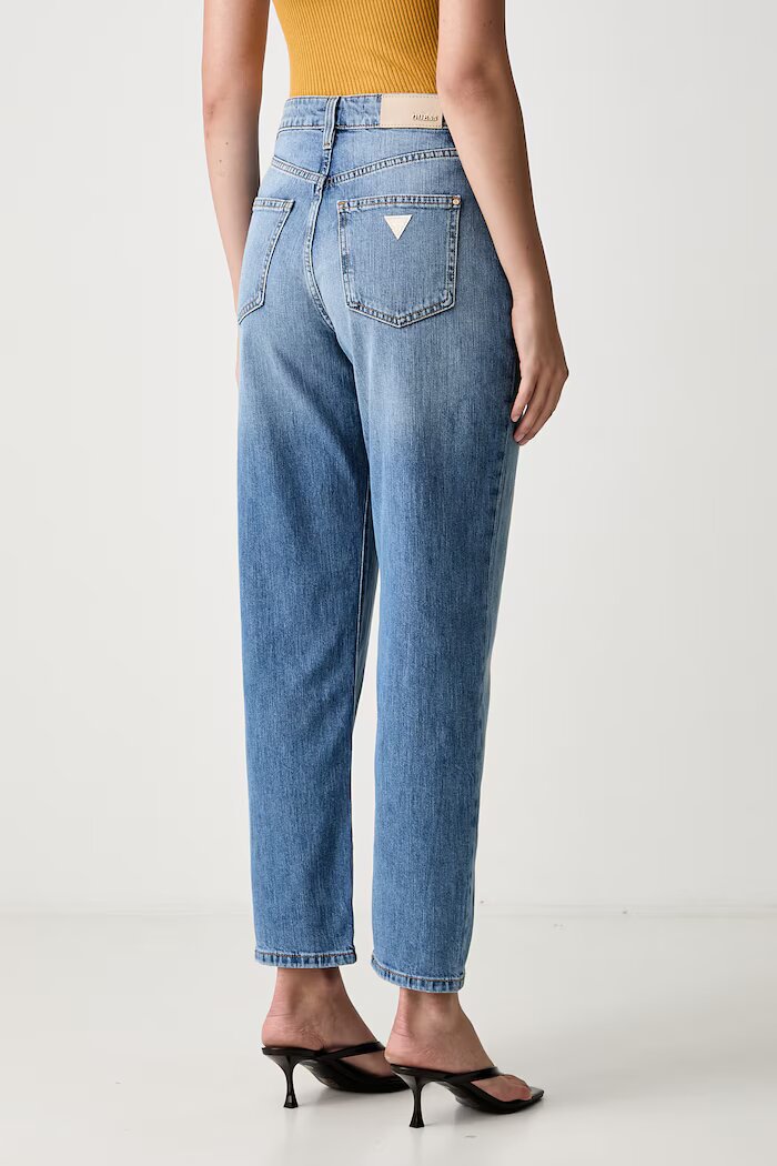 GUESS дънки mom fit дамски NEW MOM сини W6YA3J D1542