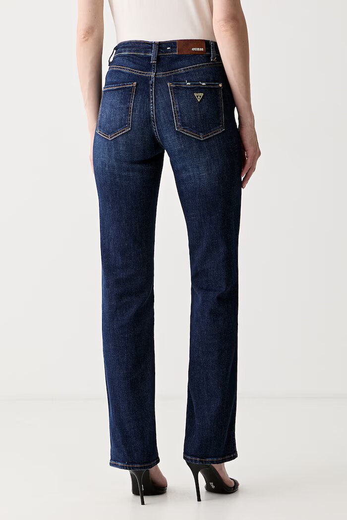 GUESS дънки прави дамски SEXY STRAIGHT тъмносини W6YA15 D1584