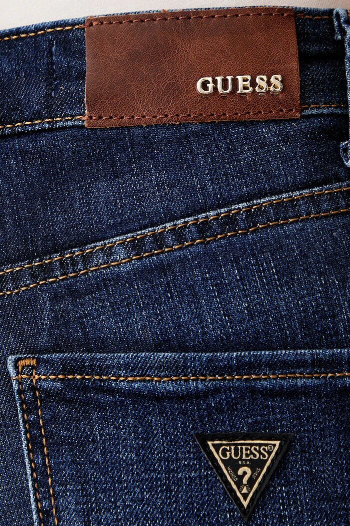 GUESS дънки прави дамски SEXY STRAIGHT тъмносини W6YA15 D1584