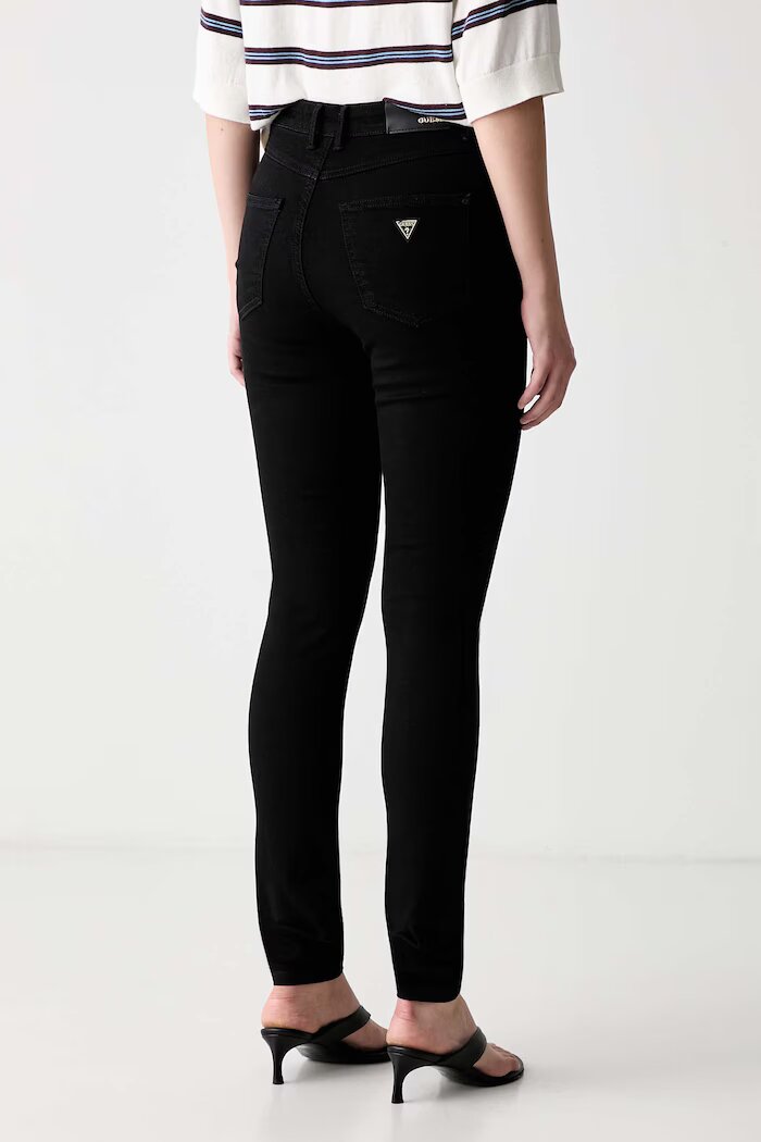 GUESS дънки skinny дамски 1981 SKINNY черни W6YA46 D1540