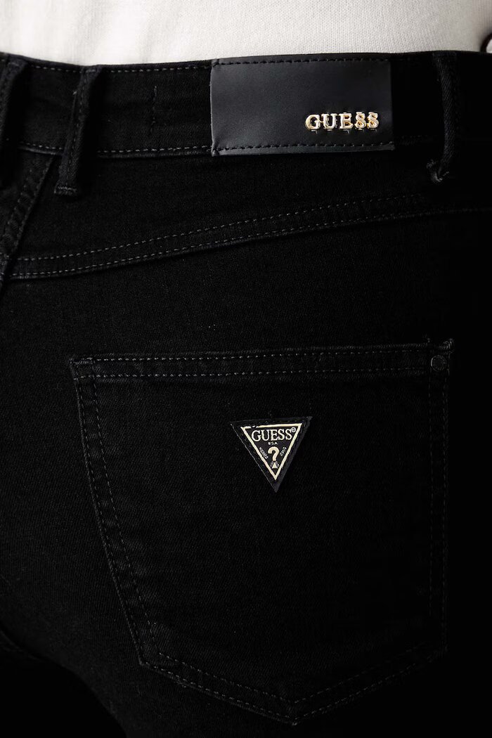 GUESS дънки skinny дамски 1981 SKINNY черни W6YA46 D1540