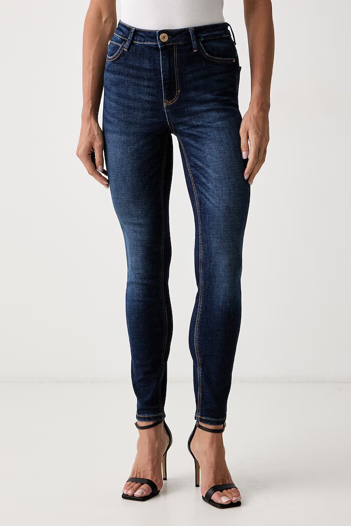 GUESS дънки skinny дамски 1981 SKINNY тъмносини W6YA46 D1537