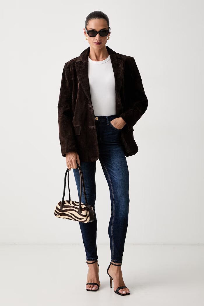 GUESS дънки skinny дамски 1981 SKINNY тъмносини W6YA46 D1537