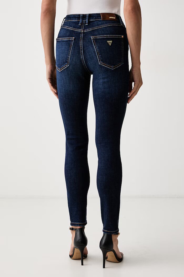GUESS дънки skinny дамски 1981 SKINNY тъмносини W6YA46 D1537