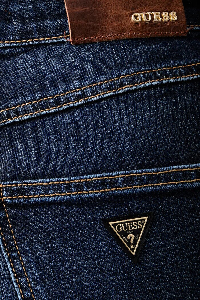 GUESS дънки skinny дамски 1981 SKINNY тъмносини W6YA46 D1537
