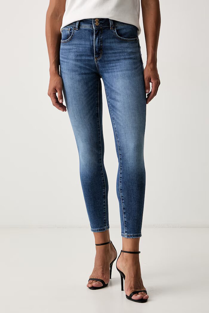 GUESS дънки skinny дамски SHAPE UP сини W6YA34 D1594