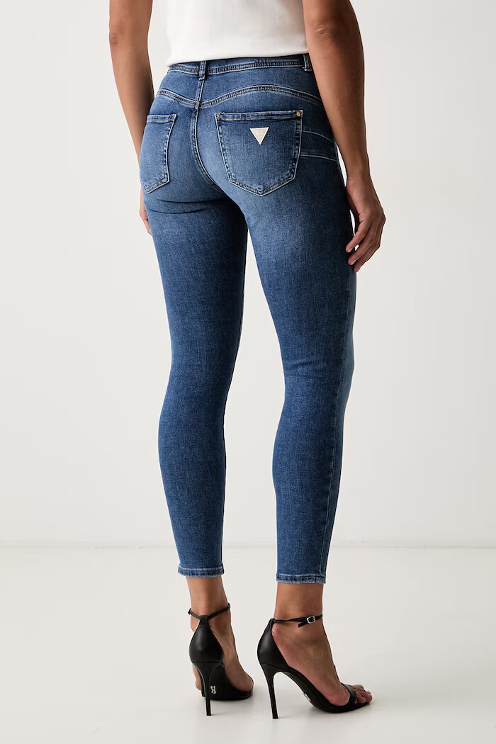 GUESS дънки skinny дамски SHAPE UP сини W6YA34 D1594