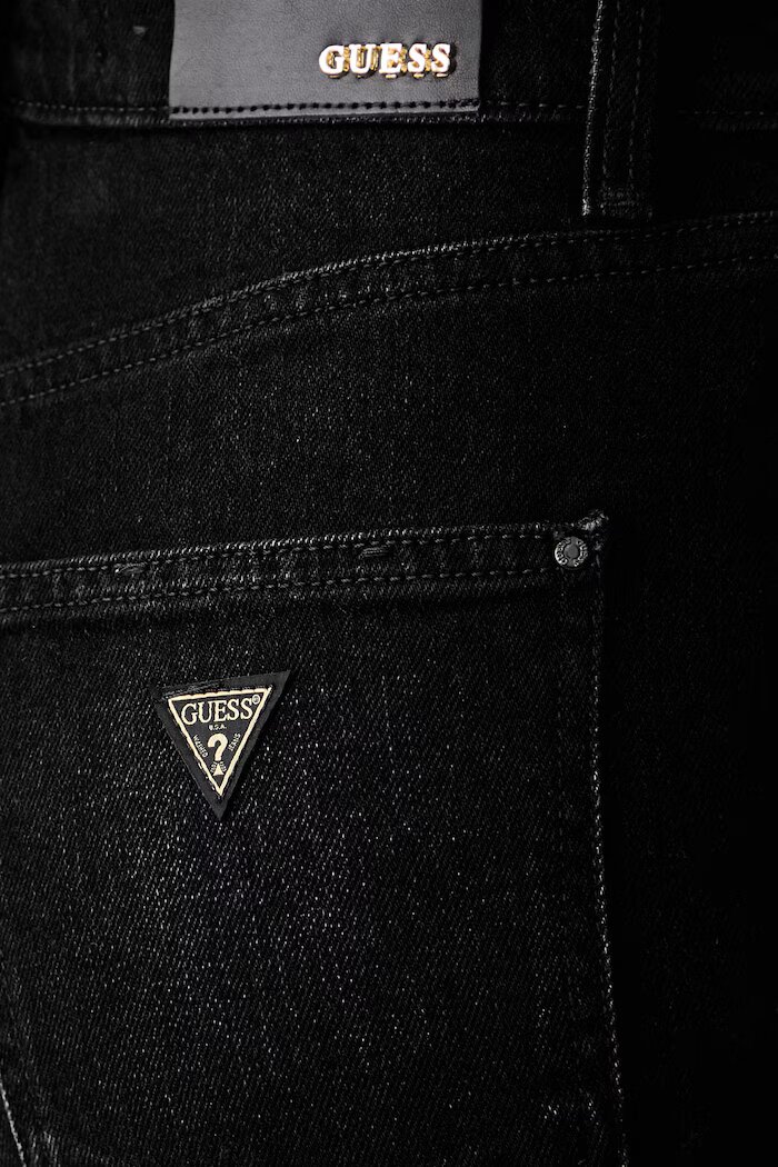 GUESS дънки tapered дамски NEW MOM черни W6YA3J D1544
