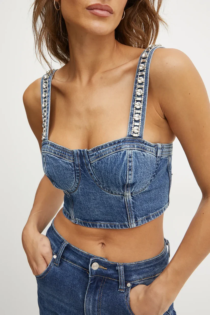 GUESS Дънков топ KETY