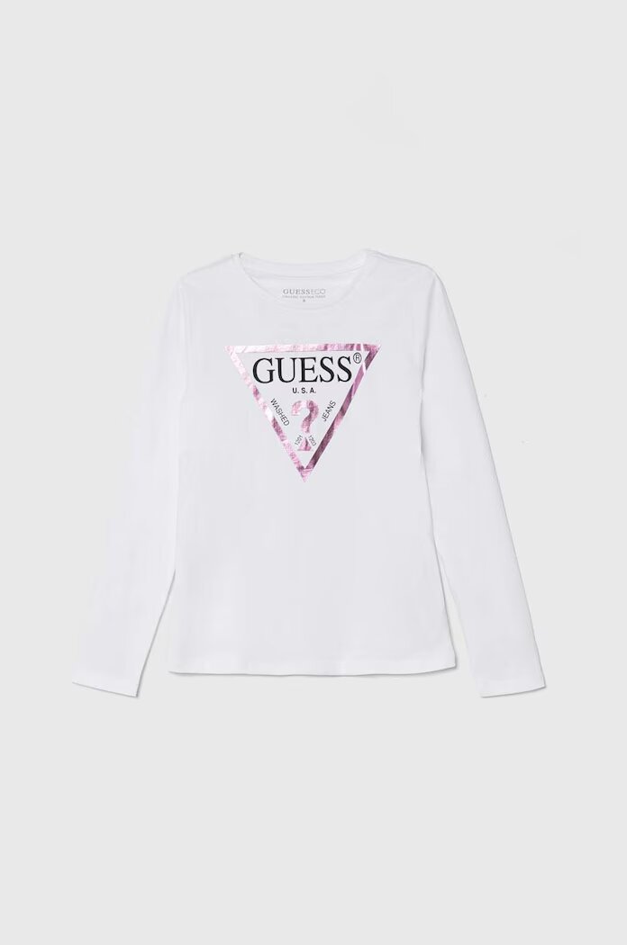 GUESS Детска блуза с дълги ръкави в бяло J84I36 K8HM0