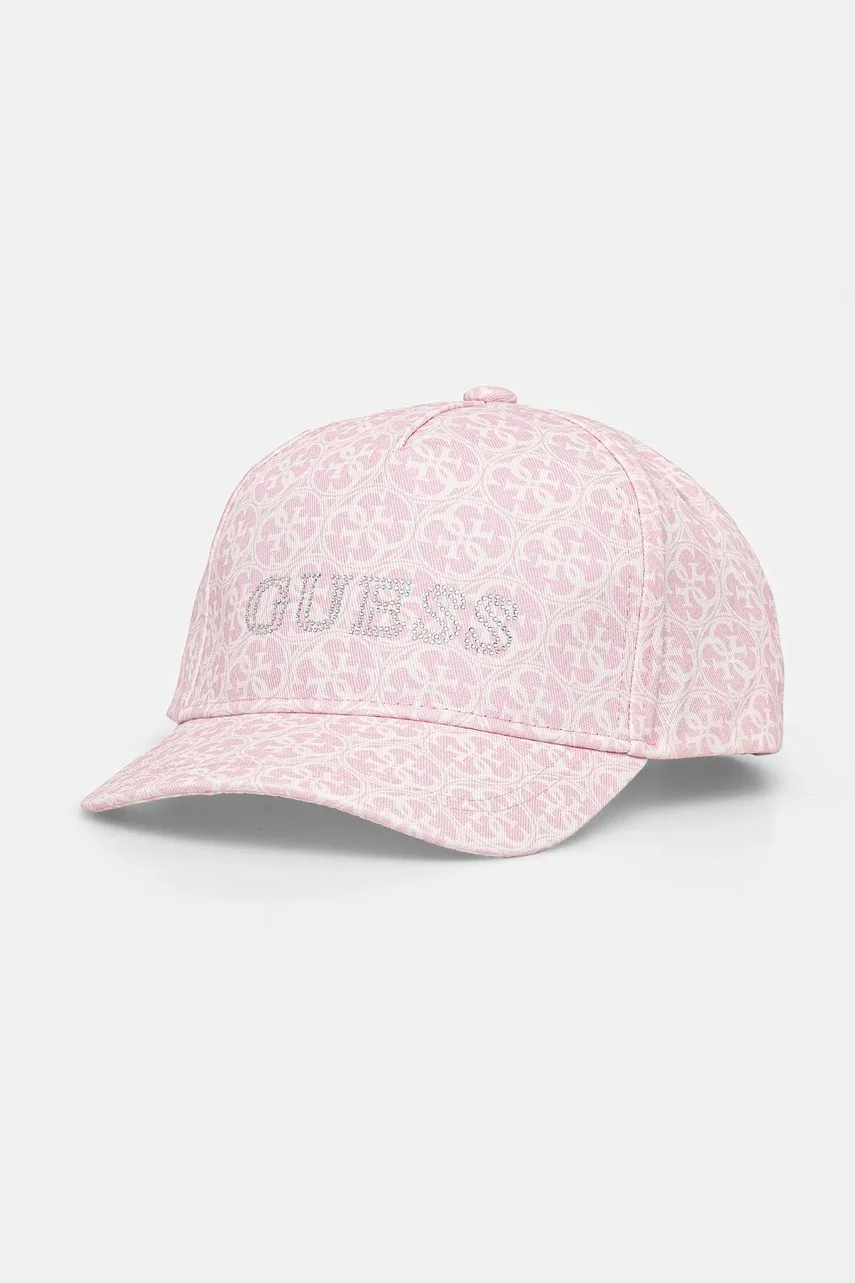 GUESS Детска памучна шапка с козирка
