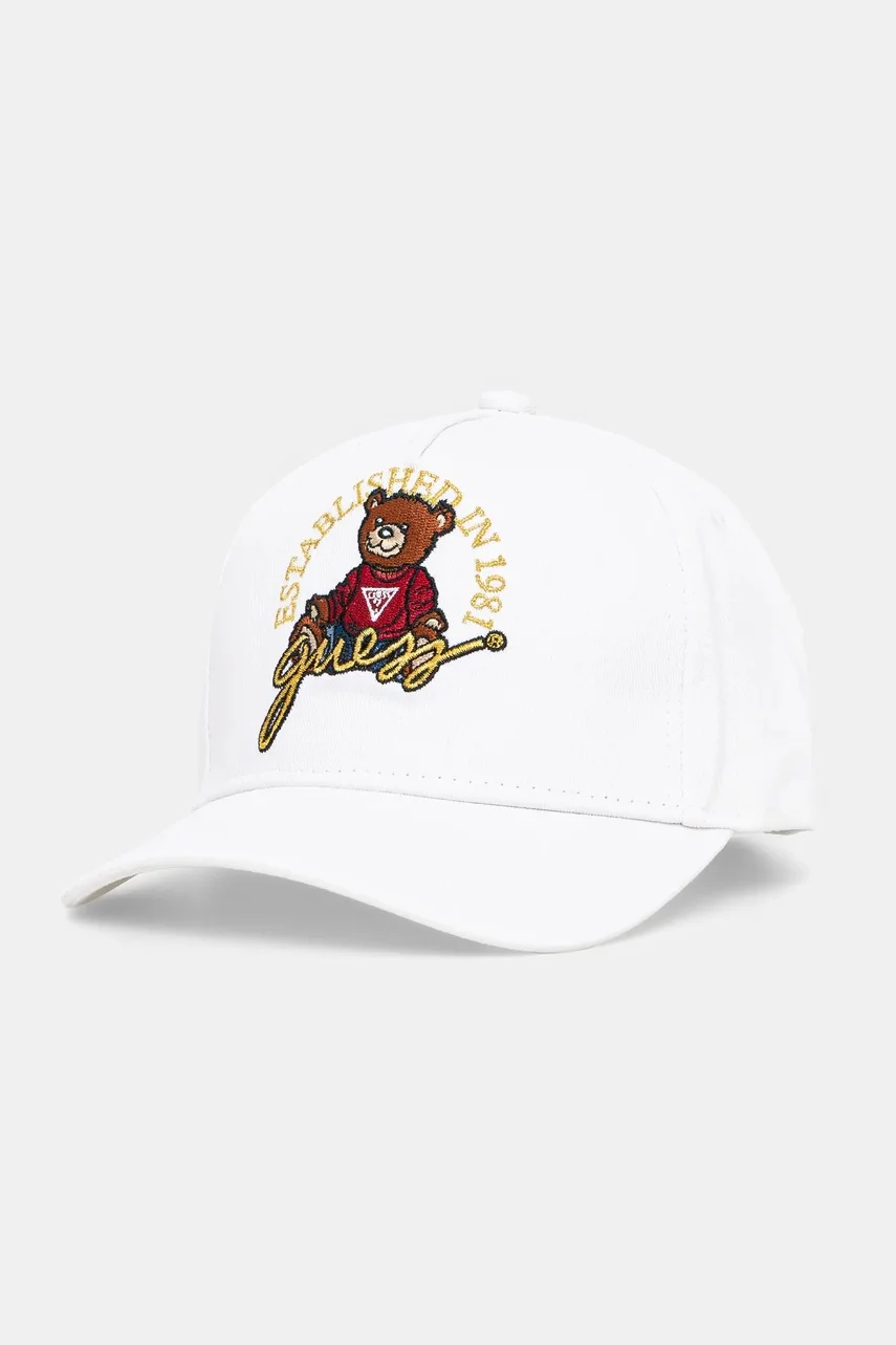 GUESS Детска памучна шапка с козирка