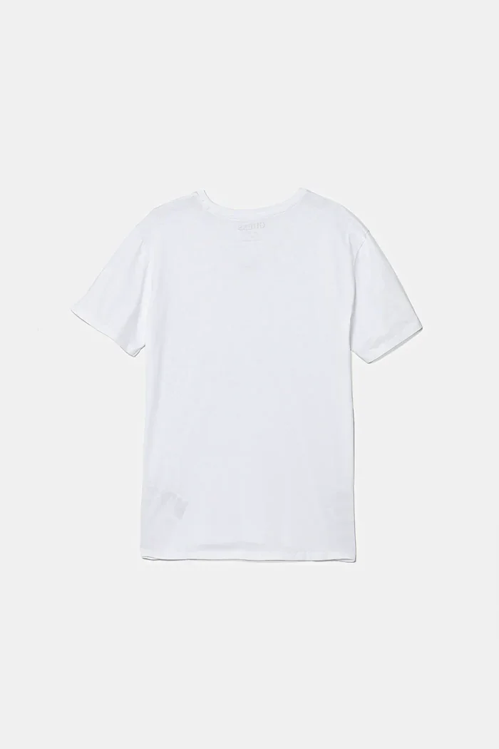 GUESS Детска памучна тениска в бяло с изчистен дизайн L5YI38 K5M20