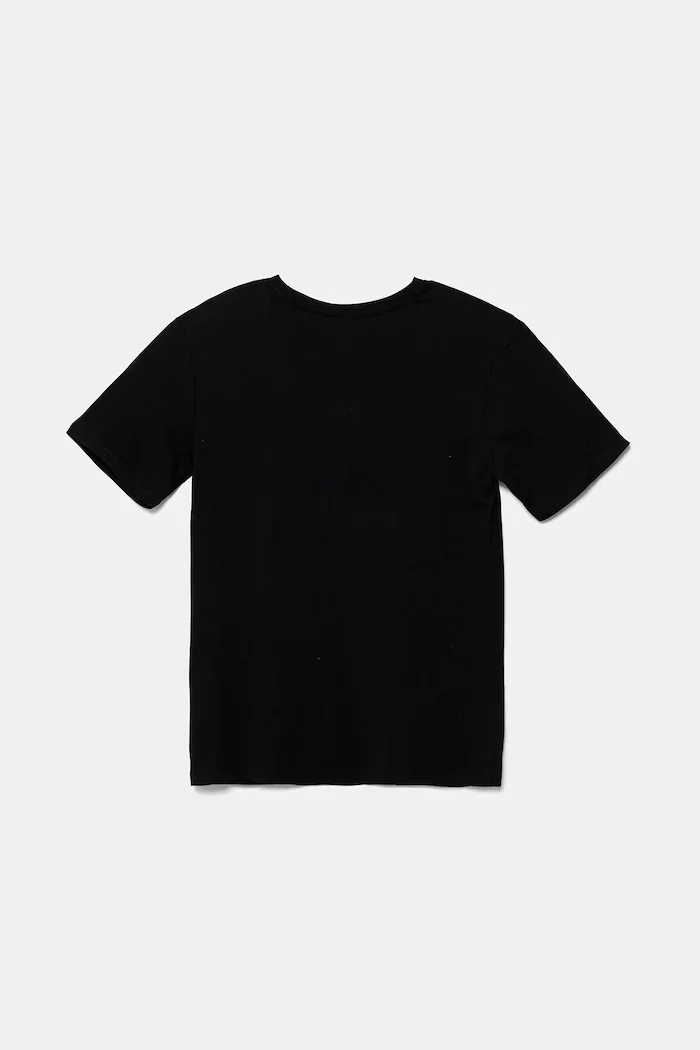 GUESS Детска памучна тениска в черно с изчистен дизайн L5YI38 K5M20