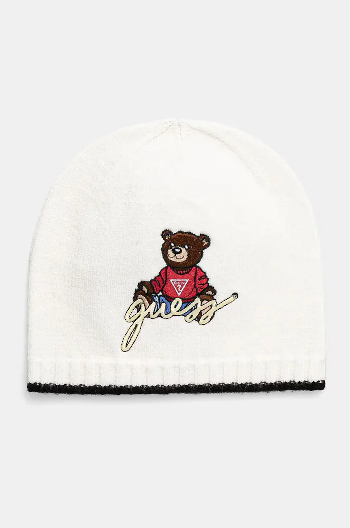 GUESS Детска шапка в бежово с фина плетка H4BZ09 Z2QP0