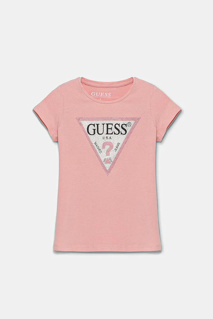GUESS Детска тениска в розово