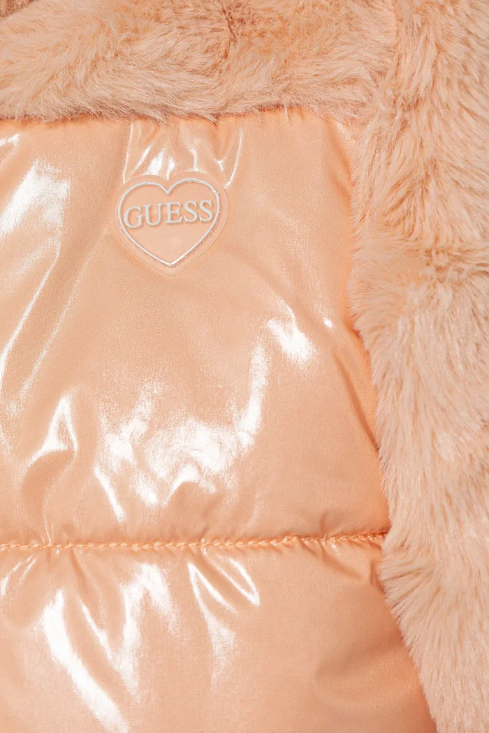 GUESS Детско яке с две лица в оранжево K5BL08 WGL60