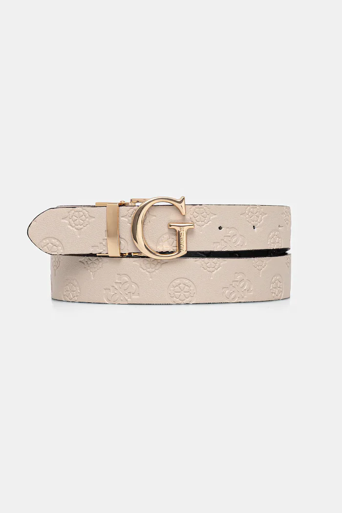 GUESS двустранен колан дамски от имитация на кожа ELLA черен BW7861 P3430