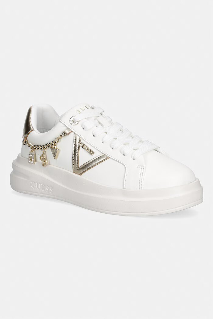 GUESS EBETTS маратонки дамски от кожа бели FLTBTT LEA12
