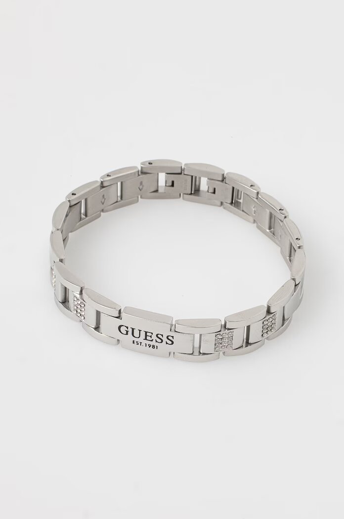 GUESS гривна мъжка от неръждаема стомана с кристал JUMB01 342JW