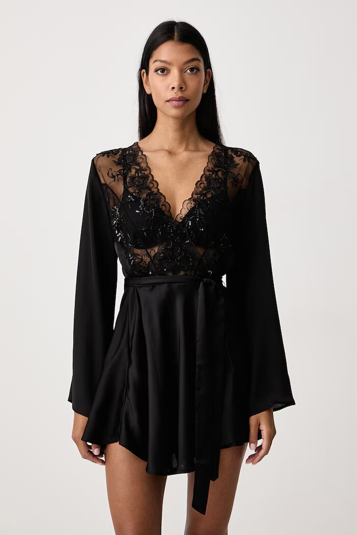 GUESS халат дамски DEVA черен O6BK03 W3504
