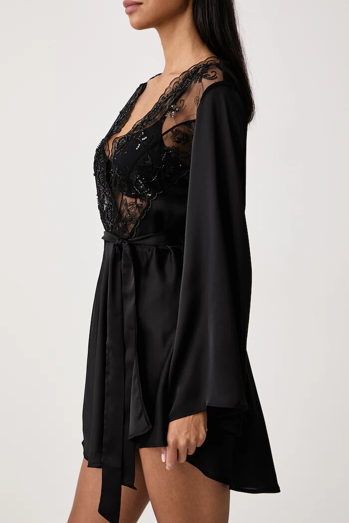 GUESS халат дамски DEVA черен O6BK03 W3504