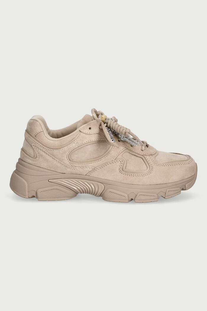 GUESS IRRINA маратонки дамски от велур бежови FLFIRR SUE12