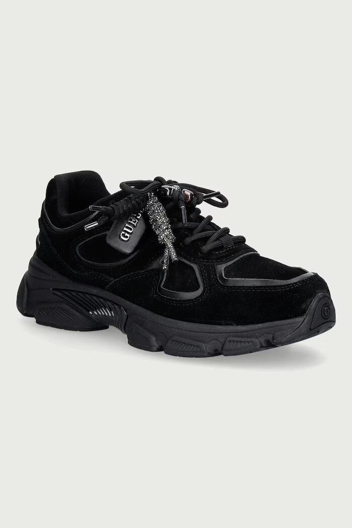 GUESS IRRINA маратонки дамски от велур черни FLFIRR SUE12