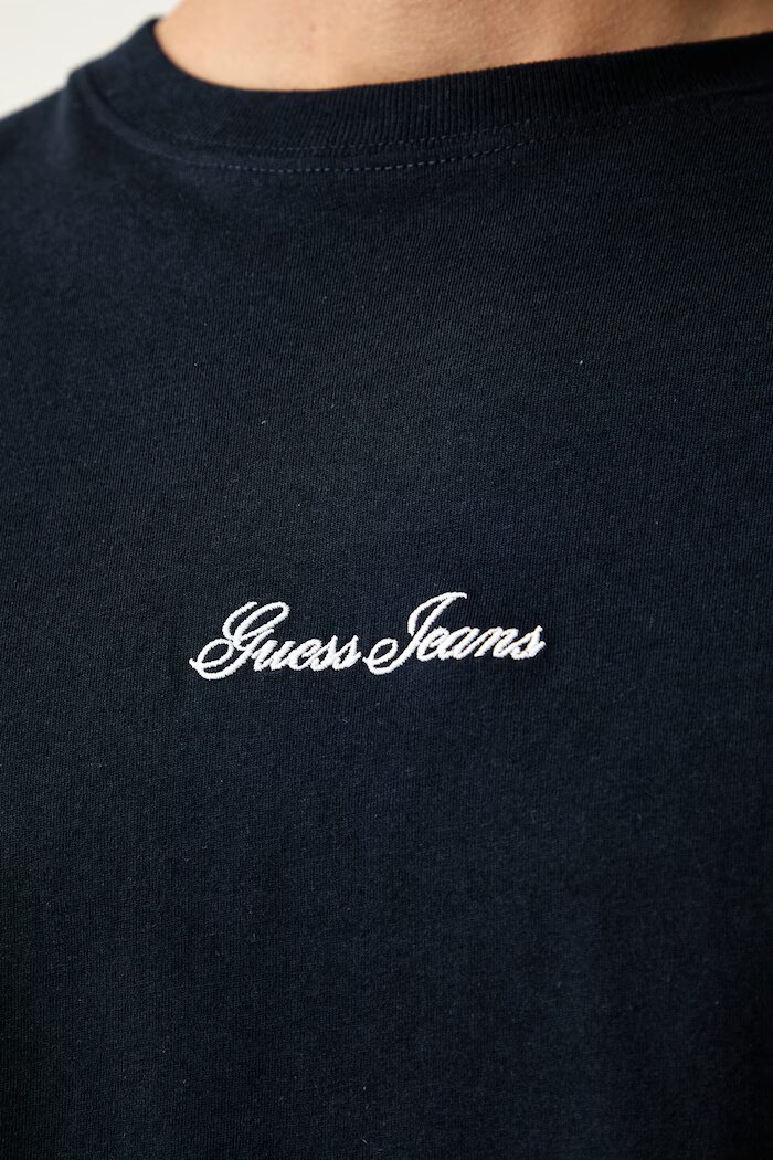 GUESS JEANS блуза с дълги ръкави мъжка от памук тъмносиня M6YI30 K4181