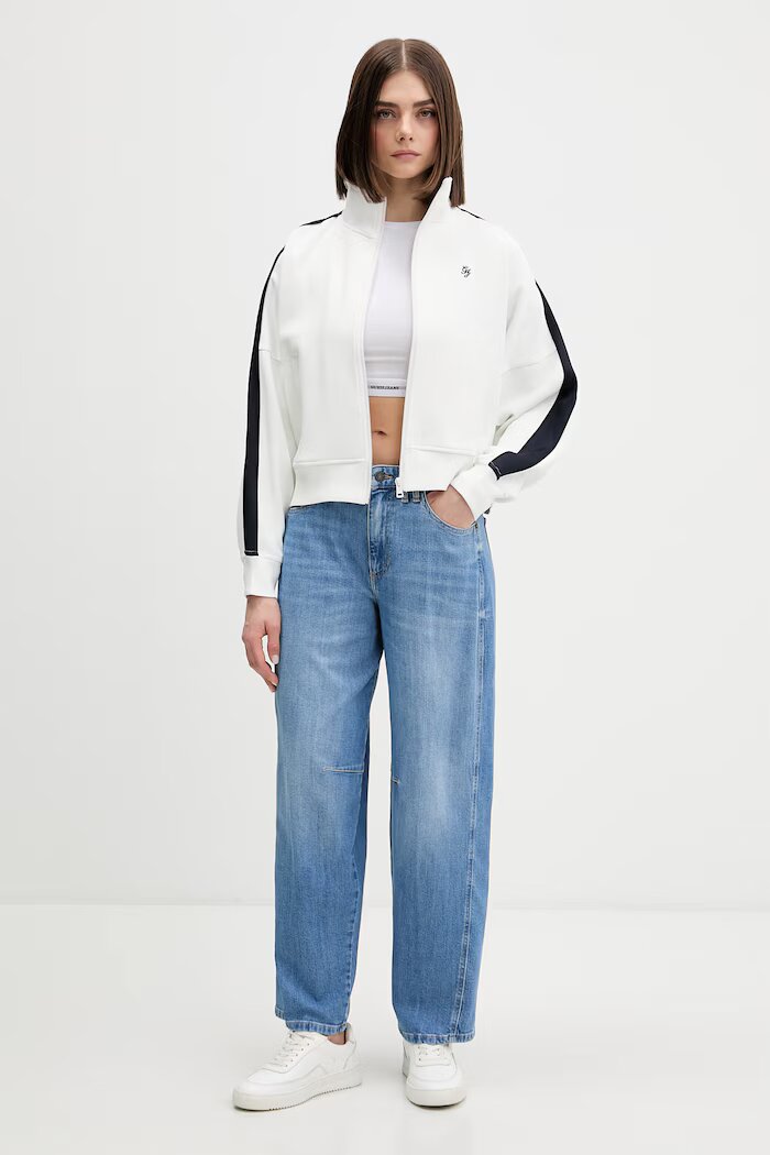 GUESS JEANS Блуза с дълги ръкави в черно W5BZ09 KBBU1