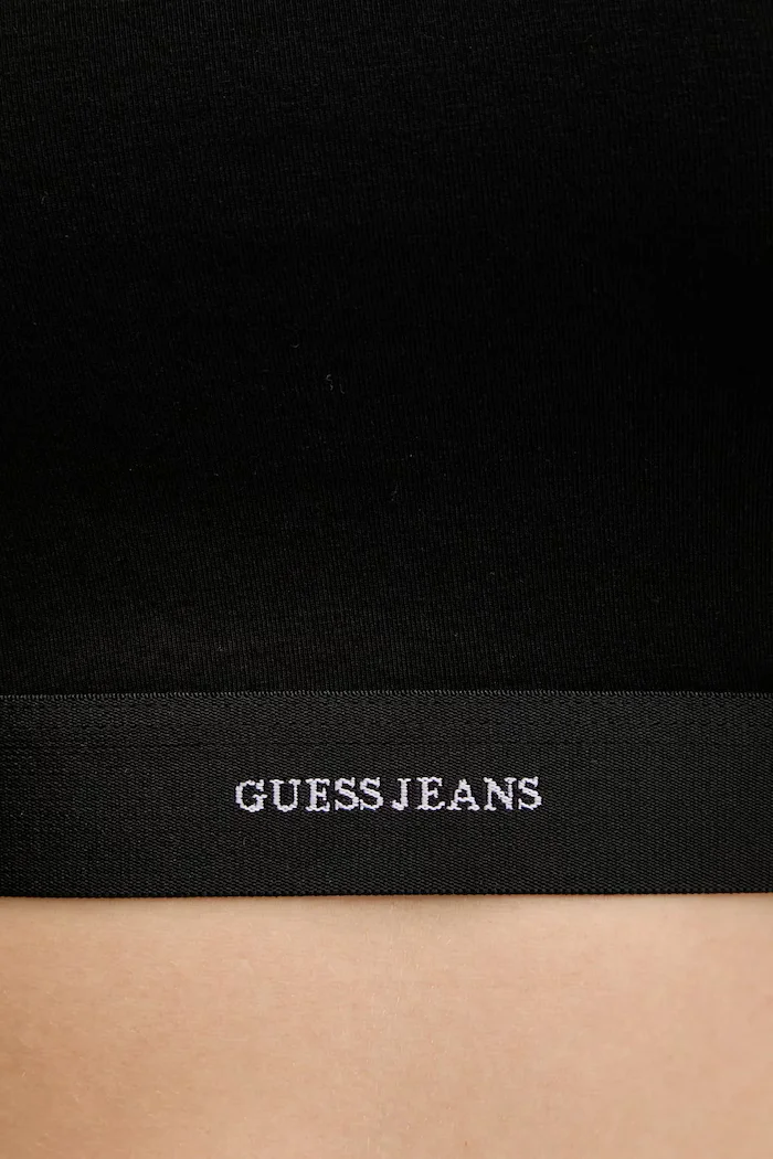 GUESS JEANS Блуза с дълги ръкави в черно W5BZ09 KBBU1