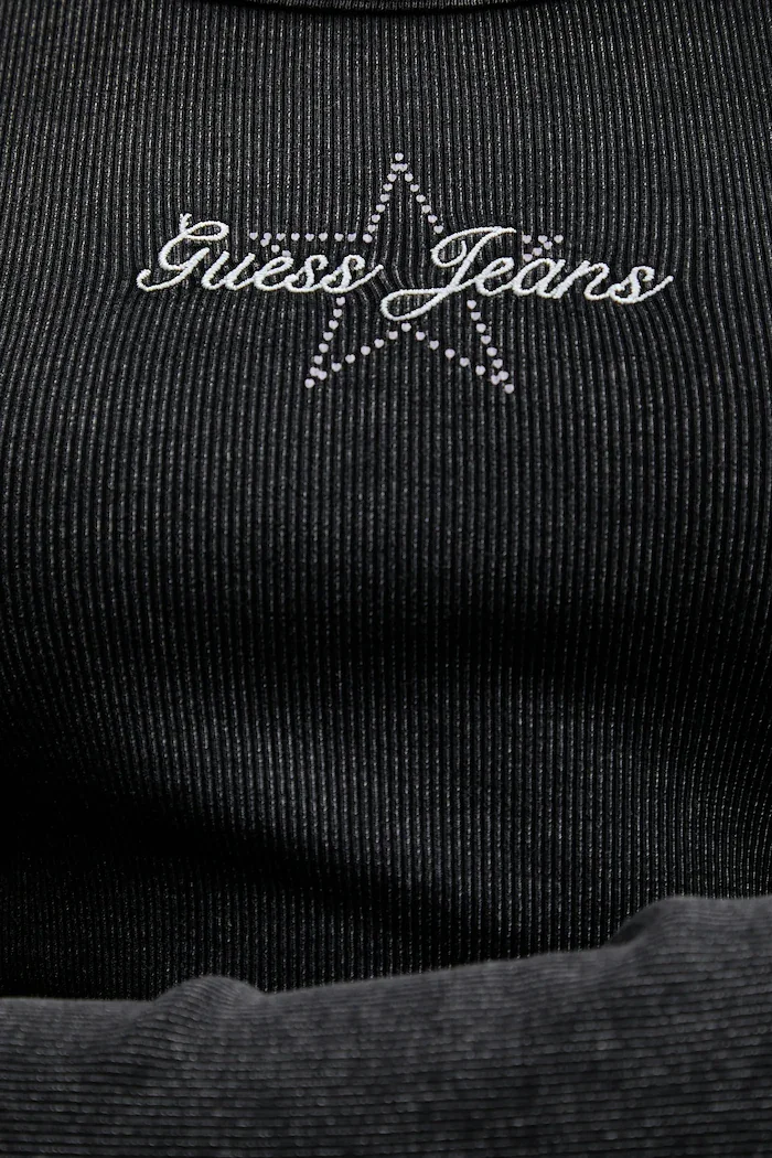 GUESS JEANS Блуза с дълги ръкави в черно W6RP24 KA0H1