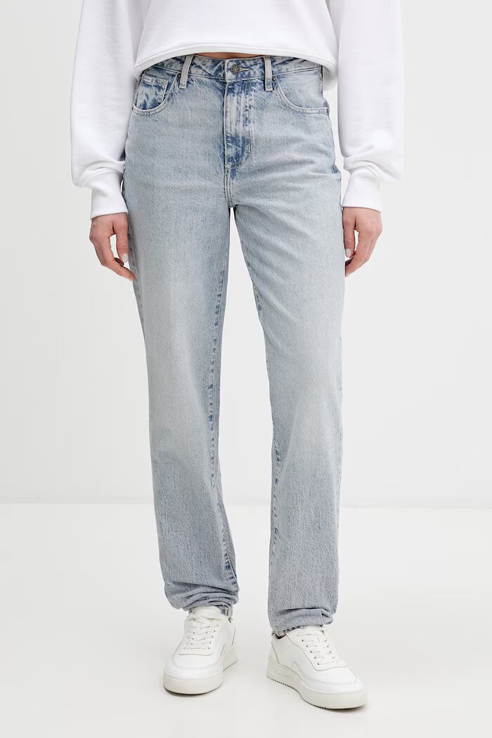 GUESS JEANS дънки mom fit дамски сини W6GA0D D5M57