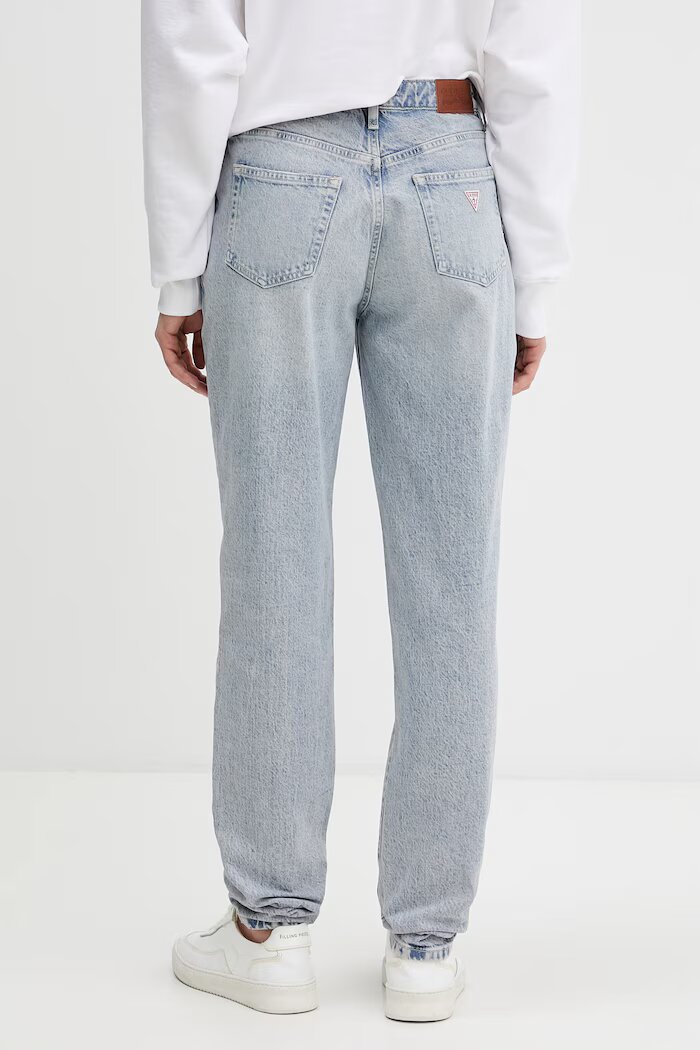 GUESS JEANS дънки mom fit дамски сини W6GA0D D5M57