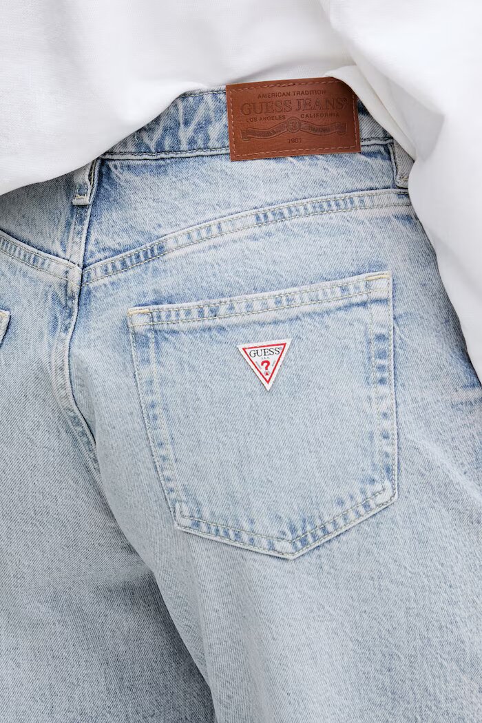 GUESS JEANS дънки mom fit дамски сини W6GA0D D5M57