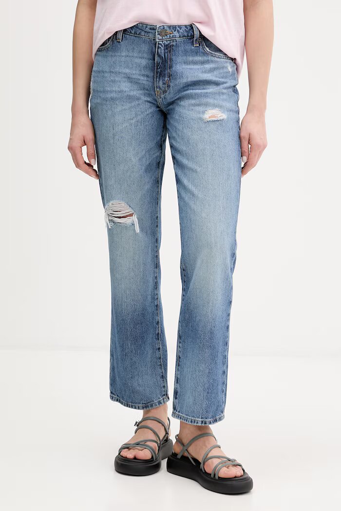 GUESS JEANS дънки прави дамски сини W6GA98 D6535